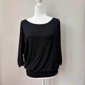 Hawthorn Black Long Sleeve Women's Top